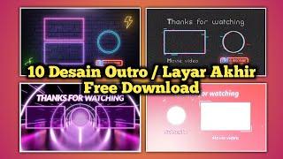 10 Desain Outro / Layar Akhir Video Youtube "Gratis" | Sardiy Alfadjri
