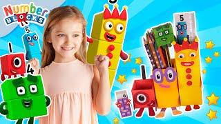 Back to school Pencil Holder ️ | Arts & Crafts for Kids | Learn to count | DIY | @Numberblocks