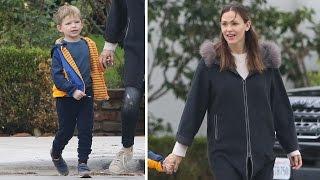 Samuel Affleck Enjoying His Morning Outing With Mommy