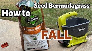 How to over seed bermudagrass in the Fall / Fall winter Seeding Bermudagrass