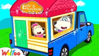 Wow! A New Playhouse on the Truck - Wolfoo Makes DIY Playhouse for Kids  Wolfoo Kids Cartoon