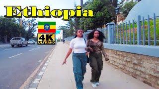 እንደ አዲስ ፏ ያለው ከስጢፋኖስ 4ኪሎ መንገድ| Addis Ababa Walking Tour  [4K] Tourist attractiveness