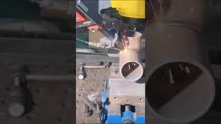 Pipe steel cutting with machine cutting pipe steel#construction #machine #welding