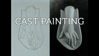 Cast painting. grisaille& glazing. painting process. 유화 과정.