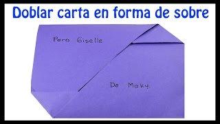 How to fold a letter like envelope