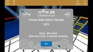 VEXcode VR, VIQRC 24-25 Rapid Relay, Start Location A, 304points!