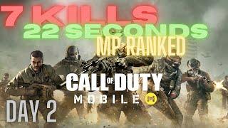 Call Of Duty MOBILE :: Day 2 - MP Ranked Killstreak  ::  7K/22s【 Shorts 】