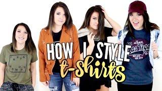 5 Ways To Style T-Shirts! | Cicily Boone