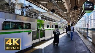 Kanda to Nippori on the Yamanote Line | 4K 60FPS