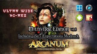 Arcanum Multiverse Edition  v.1.8.0 on Android (ultra wide, hi-rez). Winlator 5.0. SD 8gen2