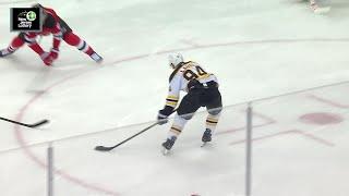 Jakub Lauko scores a goal against the New Jersey Devils