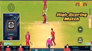 Real Cricket 24 Multiplayer Gameplay, high scoring game against high rank opponent 