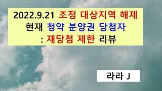 조정대상 지역 해제, 분양권 재당첨 제한기간 리뷰