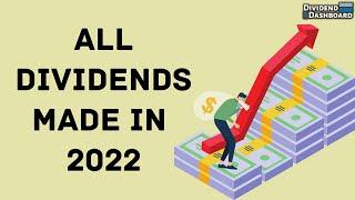 All The Dividends I Received In 2022 | Dividend Dashboard