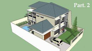 Sketchup tutorial house building Part 2