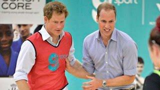 Prince William and Harry get competitive in five-a-side football match in Glasgow