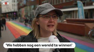 Negatieve reacties op regenboogpad in Den Haag