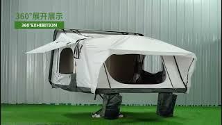 2 - 3 Person Fast Automatic Roof Top Tent Canvas PU Layer