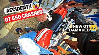 New Continental GT 650 Crashed Badly| Brand New Royal Enfield GT 650 Got Damaged 