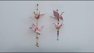 DIY Origami Crane Door Hanger