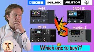 BOSS GX-10 vs GP-200 jr vs NUX MG-30 vs Mtribox 2: which one to buy?