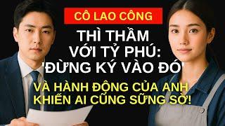 Cô lao công nghèo thì thầm với tỷ phú: 'Đừng ký vào đó', và hành động của anh khiến ai cũng sững sờ!