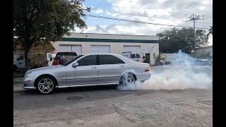 Testing Jump Box &  Installing Exhaust With Test Drive Of W220 Mercedes S55 AMG