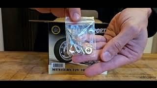 Magnavolt MTX12-BS 12V High Performance Factory Activated AGM Powersport Battery Unboxing