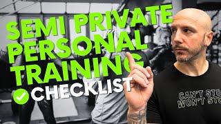 How To Run A Great Semi-Private Personal Training Program - The Checklist