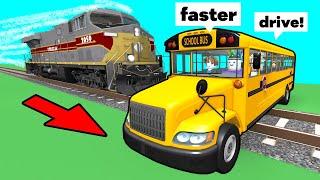 SPEEDING TRAIN Hits A SCHOOL Bus At 120 MPH On Roblox