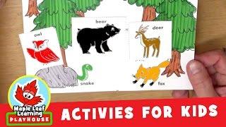 Forest Animal Activity for Kids | Maple Leaf Learning Playhouse