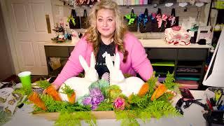 DIY Easter Bunny Centerpiece with Amber Marie and Company! Bring some Spring to your table!