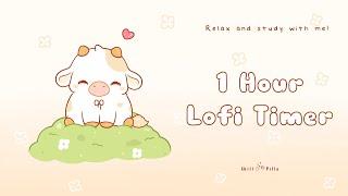 1 Hour - Relax & study with me Lofi | Spring Cow #timer #1hour #1hourloop #lofi #relaxing