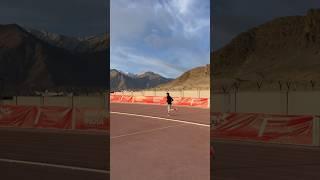 Speed workout at 3000m attitude #lehladakh #running #marathon #trackandfield  #himalayas #chaybo