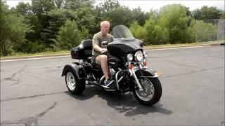 Lot 1- 2008 Harley-Davidson FLHTPI Police Motorcycle Converted With Frankenstein Trike