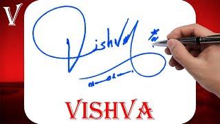 Vishva Name Signature Style | V Signature Style | Signature Style of My Name Vishva