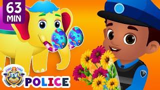 ChuChu TV Police Chase & Save The Magical Elephant from Bad Guys | ChuChu TV Surprise Eggs Toys