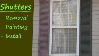 Vinyl or Plastic Shutters - Removal | Painting | Installation - How to