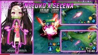 Skin Selena as Nezuko 100% Full effect + package Background (Demon slayer) #selena#MLBB