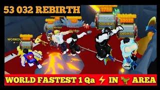 WORLD FASTEST 1 Qa AT DINO STRONGMAN SIMULATOR ROBLOX