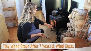 Tiny Wood Stove After 7 Years of Use & Dealing with Wind Gusts and Blowdown