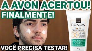 O MELHOR PROTETOR DA AVON EM 2025! Renew Solar Fluído Facial Extra Matte Fps 30! COM NIACINAMIDA!