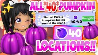 *DAY 21* ALL 40 *PURPLE PUMPKIN* LOCATION!! in Adopt Me! (roblox) HALLOWEEN