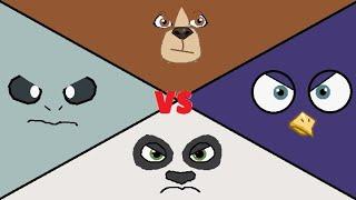 BATTLE GANG COMMON BATTLE (TURTLE VS PANDA VS BULLDOG VS PENGUIN)#battlegang