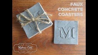 Faux Concrete Polymer Clay Coasters - Makin's Clay® Design Studio