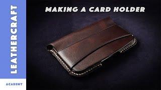 Wet molded card holder/leathercraft