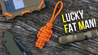 Mini Paraflat Man Paracord Lanyard Zipper Pull Tutorial | Lucky Fat Man