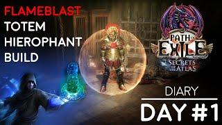 Flameblast Totem Hierophant Build Diary Day 1 | Path of Exile 3.26 Merc League