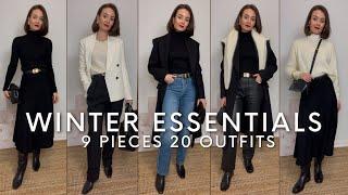 HOW TO STYLE WINTER ESSENTIALS | 9 PIECES 20 OUTFITS