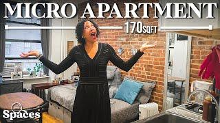 Touring a NYC Micro Apartment ( 170sqft  ) | Tiny Spaces